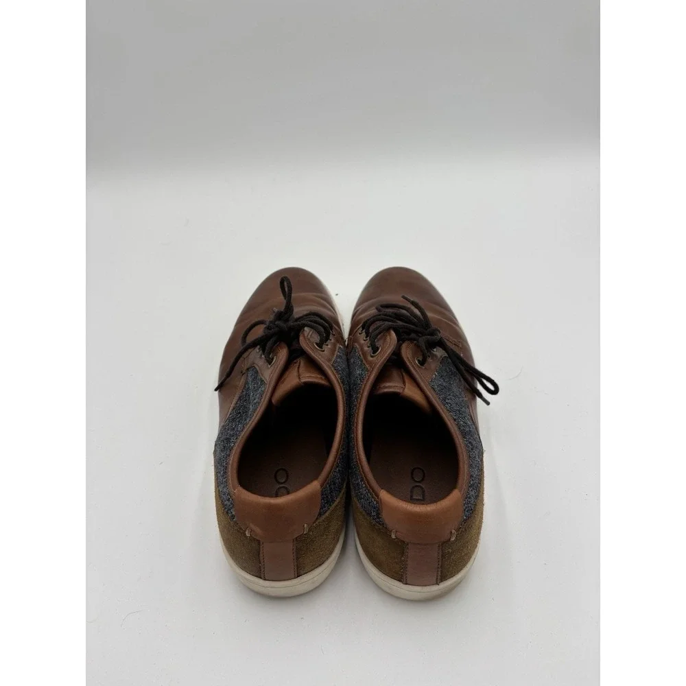 Aldo mens sneakers two colors brown/black leather size 10.5 lace-up - Picture 6 of 7